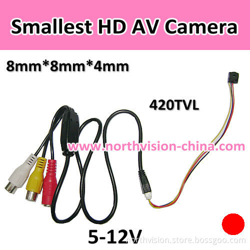 720*480 Smallest HD AV CCTV Camera